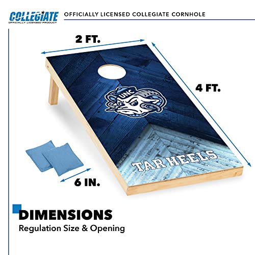 2' x 4' Regulation Size Solid Wood College Cornhole Set with Direct Print HD Team Graphics Great Gift for Any NCAA Fan! Bean Bag Toss Family Outdoor Game