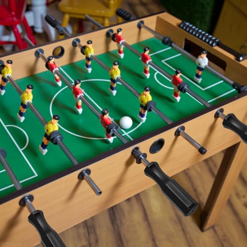 4PCS Foosball Table Handle Grip Replacement, Black Plastic Soccer Rod Handles, Octagonal Table Football Grip for Mini Foosball Tabl·e Accessories 4.53"