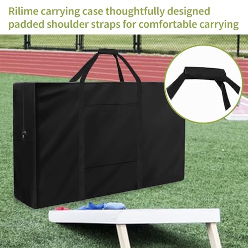 Cornhole Carrying Case,3' X 2' Cornhole Bag Carrying-Case,Weatherproof Cornholes Board Carrying Cases - Includes 2 Pockets & Padded Shoulder Strap(Tailgate Size) - size: 3' x 2' Tailgate Size