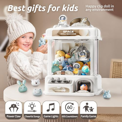 Large Claw Machine for Kids with Lights Sound, Vending Machine Toys, Electronic Prizes Dispenser Toys for Kids Age 3+, Arcade Claw Machine Game Gifts for Home Party Birthday