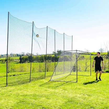 Stop that Ball™ Backstop Net Systems | Multi-Sport Ball Stop Net & Posts | Pop-Up, Freestanding & Socketed Options [7 Sizes] - size: 10ft, style: Socketed