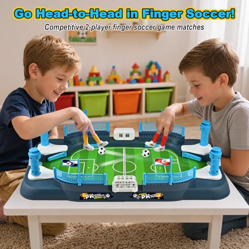 Mini Foosball Table Game for Kids - Soccer Board Game Toy for Boys Girls Ages 3-12, Interactive Tabletop Football Pinball Game & Finger Soccer Game, Indoor Family Party Sports Gift for Birthday