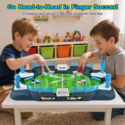 Mini Foosball Table Game for Kids - Soccer Board Game Toy for Boys Girls Ages 3-12, Interactive Tabletop Football Pinball Game & Finger Soccer Game, Indoor Family Party Sports Gift for Birthday