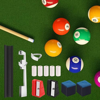 Vefungyan Billiard Pool Cue Repair Kit: 2 Pool Cue Tip Clamp 20 Billiard Cue Tips 4 Shaper 5 Chalk Cubes 5 Pool Cue Repairers 2 Planers - color: Multicolor 2