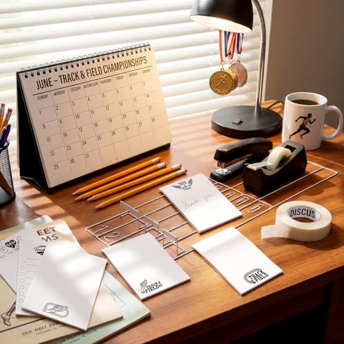 Ctosree 12 Pcs Track and Field Gift Bulk Cross Country Running Gifts Teams Rewards for Men Women Running Sticky Notes Memo Pads for Practice Reminders Office to Do Lists, 3.94 x 5.51 in 6 Designs - style: Track & Field