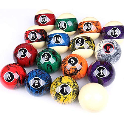 CUPPA Professional Pool Balls/Billiard Balls Set, Complete 16 Balls for Pool Tables - color: Dark Style