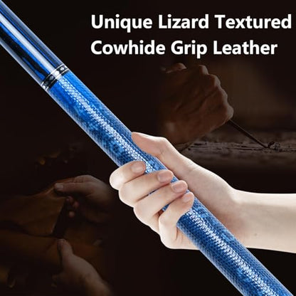 CUEELF Pool Cue Stick Low Deflection Hand-Made Inlay Billiard Cue 58'' Professional Billiard Pool Cue Stick for Adults-12.5mm Tip,3/8 * 8 Joint - color: WD-CM-LAN