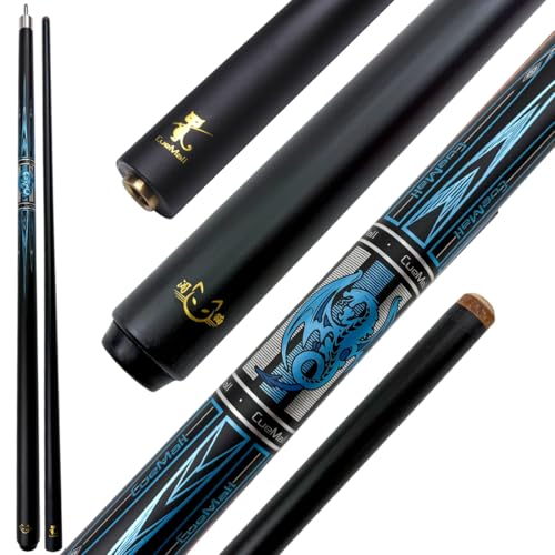 CueMall 58" 2-Piece Billiard Pool Cue Sticks,12.5mm Fiberglass Graphite Composite Billiard Cue Sticks,19oz Pool Sticks Tacos de billar for Adults Men/Women, House or Commercial/Bar Use - color: CueMall-H