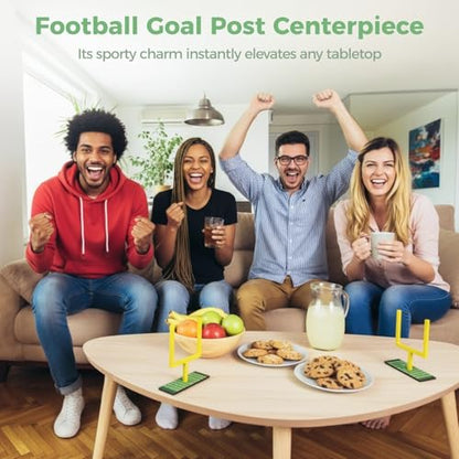 6 Pcs Field Goal Post Centerpieces, Football Theme Celebration Decorations, Sports Events Tabletop Decor