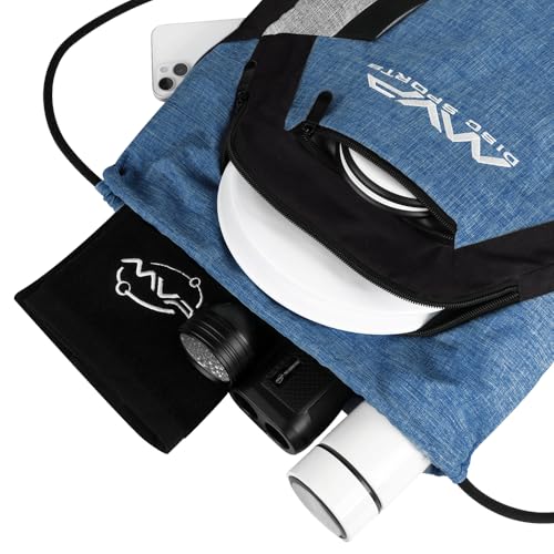 MVP Disc Sports Drawstring Backpack Bag (Choose Your Favorite Color) - color: Blue/Gray