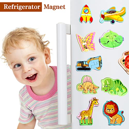 Magnetic Puzzles for Kids Ages 3, Travel Toddler Puzzles Ages 4-5 Year, Insect Activities Toy for Boys & Girls Learning Magnet Gift for Road Trip - style: Insect