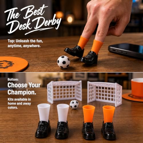 Finger Soccer Game Set with 2 Goals, Mini Table Football Game for Fans Club Sports Bar and Home Party