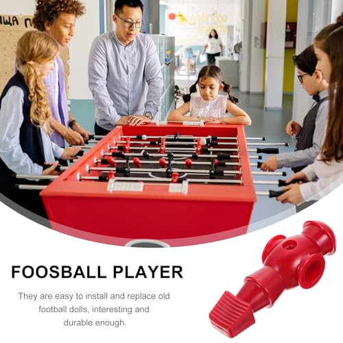 Homoyoyo 4pcs Foosball Men Replacement, Football Players Parts Foosball Man Table Player Football Machine Accessories - color: Red