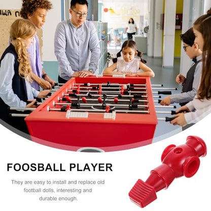 Homoyoyo 4pcs Foosball Men Replacement, Football Players Parts Foosball Man Table Player Football Machine Accessories - color: Red