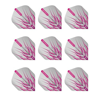 RED DRAGON Peter Wright Snakebite Hard Mohawk Hardcore Dart Flights - 3 Sets Per Pack (9 Flights in Total) - color: Pink