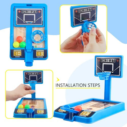 12 Pack Mini Basketball Game Toys - Tabletop Basketball Shooting Game for Kids - Goodie Bag Stuffers, Party Favors, Birthday Gifts, 2 Colors