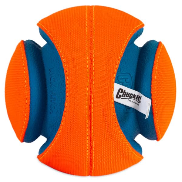 Chuckit! Kick Fetch Ball Dog Toy, Small (6 Inch) and ChuckIt! Paraflight Flying Disc Dog Toy, Large (9.75")