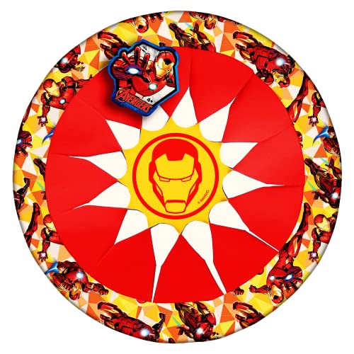 JA-RU Marvel Avengers Iron Man Soft Flying Disc Toy (1 Pack) – 12" Flying Discs for Kids | Outdoor Recess Toys, Superhero Pool Toys, Fun Beach Games & Activities. C-6827-1 - size: 1 Iron Man Disc