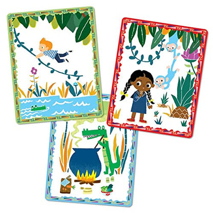 eeBoo: Volcano Island Create a Story Pre-Literacy Cards, 36 Cards with Colorful Characters, Encourages Imagination, for Ages 3 and up - style: Create a Story