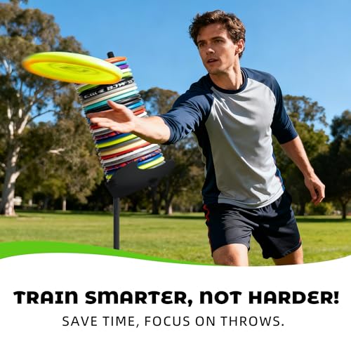 MR Disc Sports Pod Disc Holder, Disc Golf Station for Practice & Training with Carrying Bag
