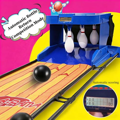 Bowling Alley for Home Machine, Electronic Bowling Alley Game with Automatic Ball Reset, Indoor Bowling Ball Sports Game Console, for Children and Adults 3.5M - size: 3.5M