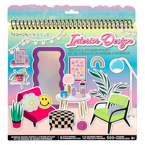 Fashion Angels Interior Design Sticker Stylist Set, Includes 20 Style Boards, 14 Sticker Sheets & 550+ Aesthetic Room Decor Stickers, Ideal for Kids & Girls - style: Custom