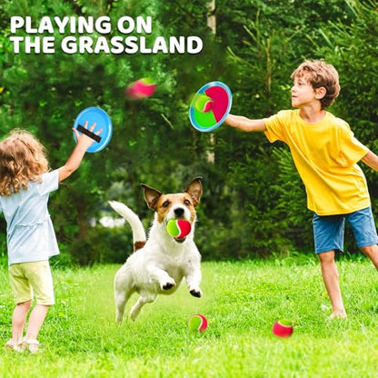 Toss and Catch Ball Game Set, Beach Outdoor Toys for Kids Boys with Paddle, Balls and Storage Bag, Yard Backyard Outside Indoor Toys Games Gifts for Kids Boys Girls Ages 3 4 5 6 7 8 9 10 - style: 4 Paddles & 4 Balls