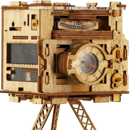 iDventure Cluebox PRO - Sherlock's Camera - Escape Room Game - sequential Puzzle Box - 3D Wooden Puzzle for Adults - Brain Teaser - Birthday Gift Gadget for Men and Women - Money Box - color: Camera of Sherlock Holmes