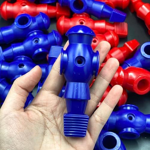 Marsrut 26pcs Foosball Replacement Players, Foosball Men Table Parts, Plastic Soccer Player Guys Set for Football Table - color: Red-Blue
