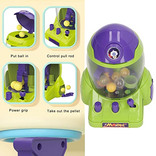 Portable Mini Space Rocket Claw Machine for Children, Colorful Tabletop Game Machine for Kids Interactive Play