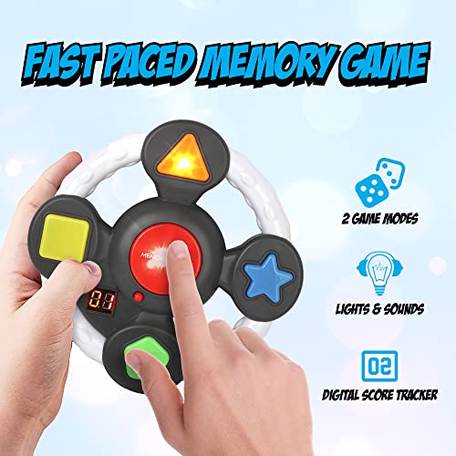 Point Games Handheld Memory Game, Kids Electronic Games, Sequence Fun for Kids with Lights & Sounds, Brain Challenge for Boys & Girls Ages 8+ - style: Star Memory Flash