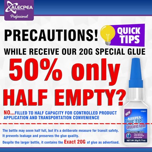 ALECPEA Quick Dry Pool Cue Tip Glue, 20g Glue for Billiard Cue Tip Repair & Maintenance - size: 20g/1Pack, style: Pool Cue Tip Glue
