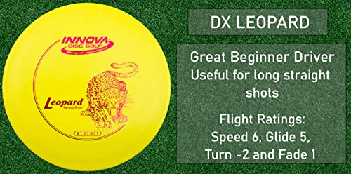 Innova Disc Golf Starter Set –Colors May Vary 160-180g – Includes Putter, Mid Range, 2X Fairway Drivers, Distance Driver, Mini Marker Beginner Disc Golf Set