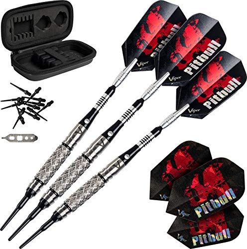 Viper Pitbull 90% Tungsten Soft Tip Dart Set, 18 Grams - style: Medium Knurling (18 Grams)