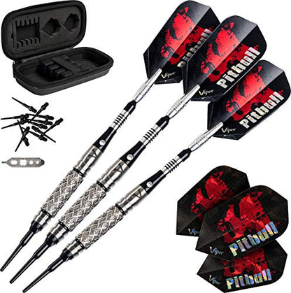 Viper Pitbull 90% Tungsten Soft Tip Dart Set, 18 Grams - style: Medium Knurling (18 Grams)