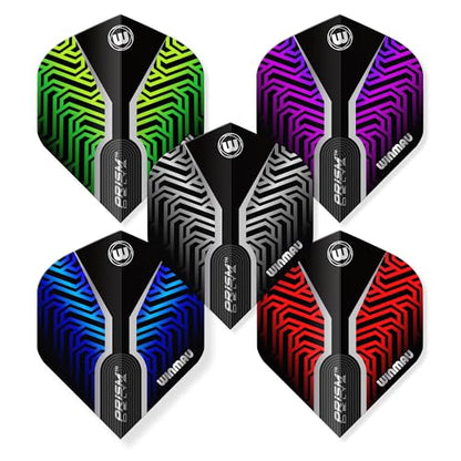 Winmau Dart Flight Collection - Standard Shape 100 Micron Dart Flights for Steel & Soft Tip Darts, Available in Multiple Designs & Styles, 5 Sets (15 Flights)