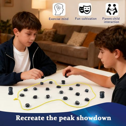 Chess Game with 20 Stones, Christmas Family Games for Kids and Adults, Best Multiplayer Strategy Board Games for Family Game Night, Indoor Outdoor Portable Travel Chess Set