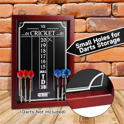 GSE Games & Sports Expert Chalk Dart Scoreboard for Dart Board Cricket & 01 Dart Games with Chalks and Chalk Wipe (Standard/Large) - style: Large