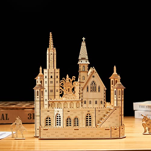 3D Wooden Puzzles Knight Creed: Lost Castle Model Kits, Brainteaser and Puzzle for Christmas/Birthday,Gifts for Adults and Teens to Build Combination - style: Castle