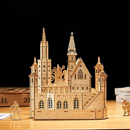 3D Wooden Puzzles Knight Creed: Lost Castle Model Kits, Brainteaser and Puzzle for Christmas/Birthday,Gifts for Adults and Teens to Build Combination - style: Castle