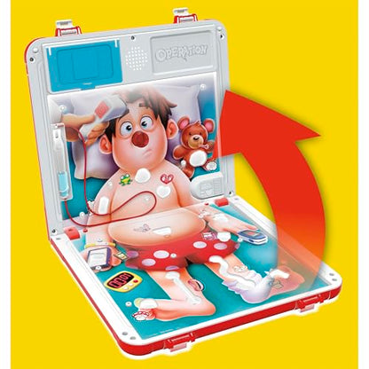 Operation Electronic Board Game with All-in-One Carrying Case | 2 Ways to Play | Ages 6+ | 1+ Players | 10 Mins. | Fun Kids Games