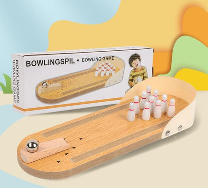 Entertainment Mini Desktop Bowling Game Set Wooden Tabletop Bowling Game Desktop Bowling Toy Home Bowling Gift for Adult Antistress Family Fun Party Toys