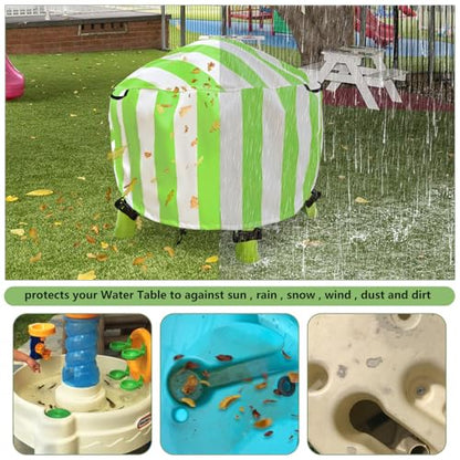 Water Table Cover Spiralin' Seas Waterpark Outdoor Sand Water Play Table Cover 34X34X18 inch-(Cover only)-Green - color: Green
