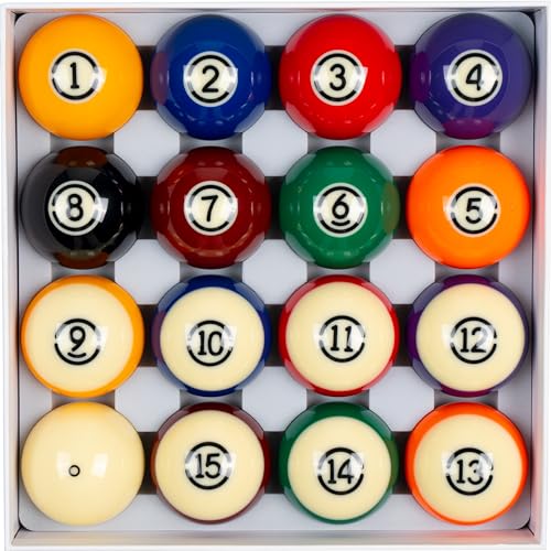 Billmart Premium Billiard Balls Pool Table Accessories 2-1/4" Regulation Size 16 Pool Balls Billiard Set | Premium - color: Tournament Premium