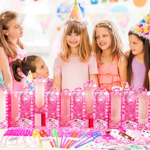Cowgirl Party Favors Pack - For 12Guests | Pink Goodie Bag Stuffers for Kids Girls' Birthday | Galentines | Pinata Filler & Classroom Rewards - style: Cowgirl Party Favors