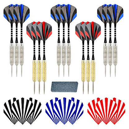 Steel Tip Darts Set 18 Grams15 Pack Steel Barrels - style: m alu15