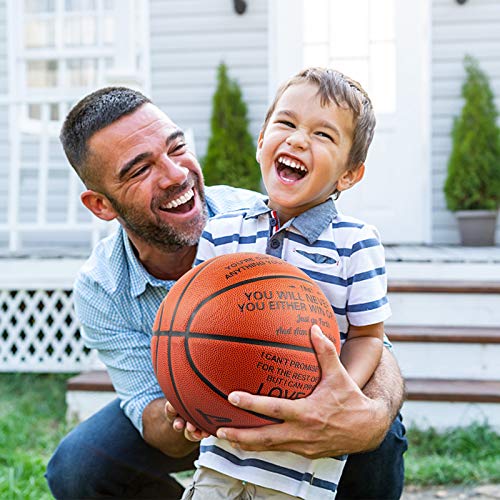 KAAYEE Engraved Basketball for Grandson, Engraved Basketball for Son from Mom Dad, Personalized 29.5" Basketballs Gifts, Custom Christmas Birthday Graduation Back to School Gift for Son from Mom Dad - color: Dad to Son