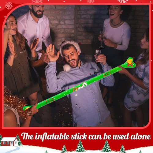 Threan 60 Inch Christmas Inflatable Limbo Xmas Party Game Limbo for Holiday Adults Fun Stick Toys for Christmas Birthday Indoor Outdoor Party Games Picnic Pool - style: Christmas
