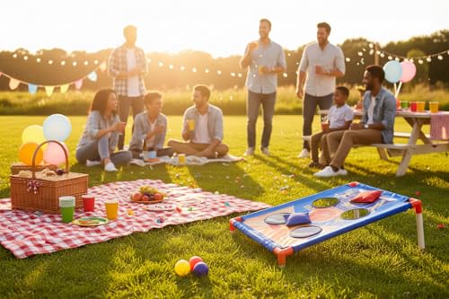 Bean Bag Toss Game for Kids Ages 4-8 - Outdoor Cornhole Toys for 3-8 Year Old Boys & Girls | Fun Family Party Birthday Games for Toddlers, Backyard, Lawn & Beach Activities