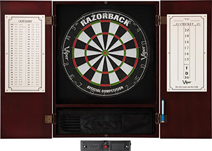 Viper Metropolitan Solid Wood Cabinet & Sisal/Bristle Dartboard Play-Ready Bundle